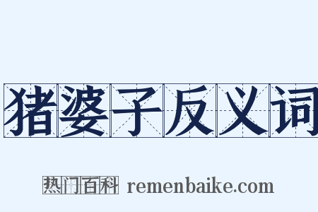 猪婆子反义词是什么意思的图片